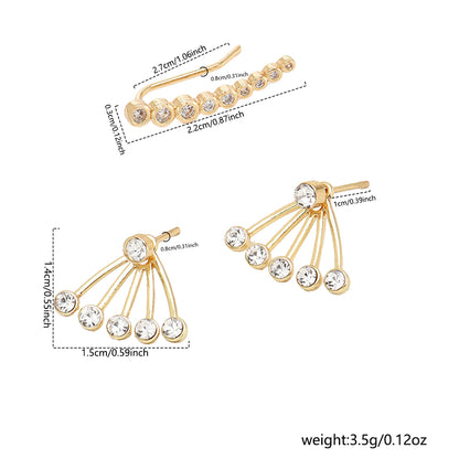 Wholesale Jewelry Simple Style Geometric Alloy Ear Studs