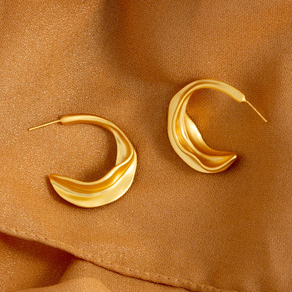 1 Pair Simple Style Solid Color Plating Copper 14k Gold Plated Ear Studs