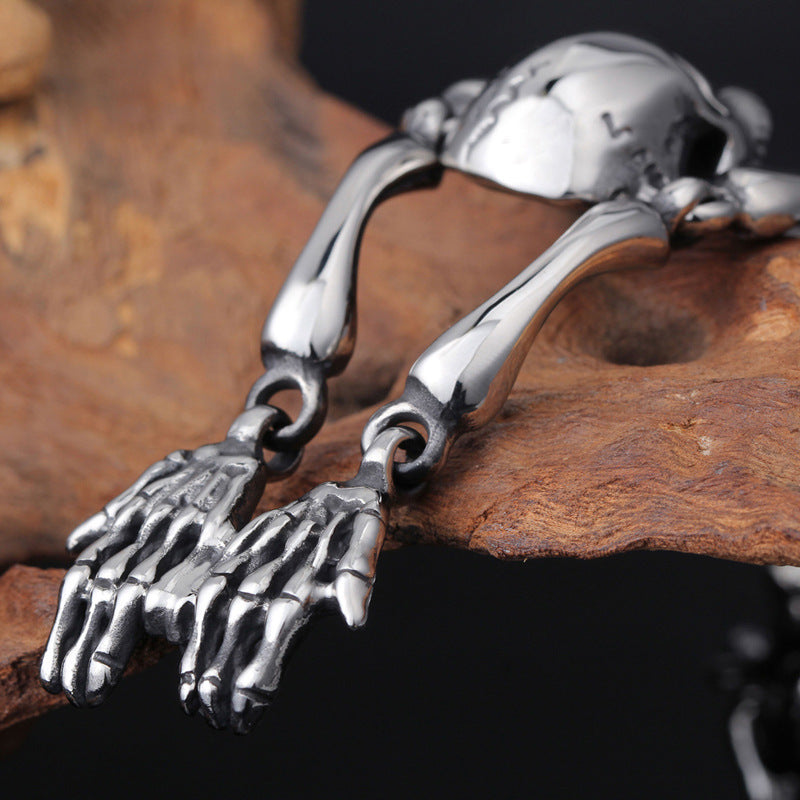 Punk Skeleton Titanium Steel Rings Bracelets