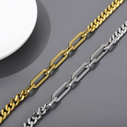 Hip-hop Geometric Titanium Steel Plating Bracelets