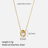 Simple Style Solid Color Stainless Steel Inlay Artificial Pearls 18k Gold Plated Pendant Necklace