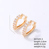 1 Pair Ig Style Simple Style Heart Shape Plating Inlay Copper Zircon White Gold Plated Gold Plated Earrings