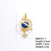 Ig Style Simple Style Universe Starry Sky Stainless Steel Copper Plating Inlay Zircon Gold Plated Charms Necklace