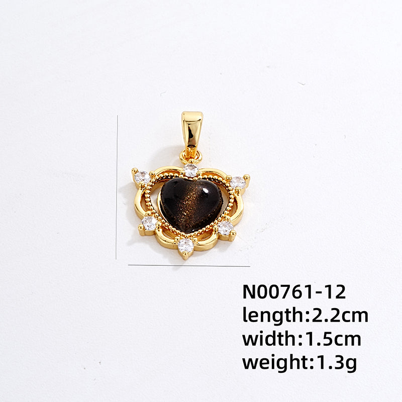 Ig Style Simple Style Universe Starry Sky Stainless Steel Copper Plating Inlay Zircon Gold Plated Charms Necklace