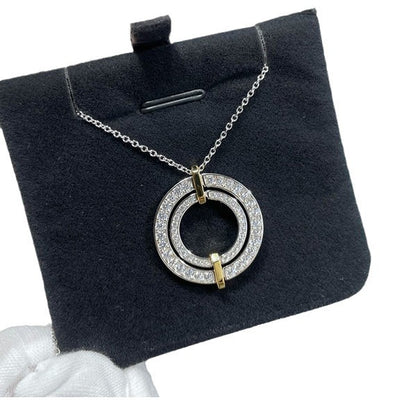 Simple Style Circle Copper Plating Inlay Zircon 18k Gold Plated Necklace