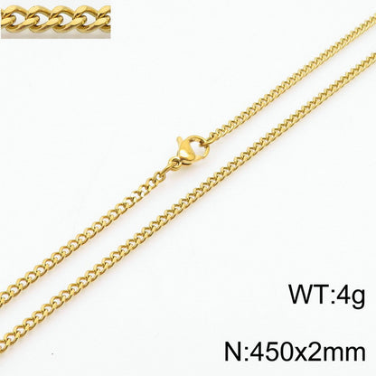 Simple Style Geometric Titanium Steel Plating Necklace 1 Piece