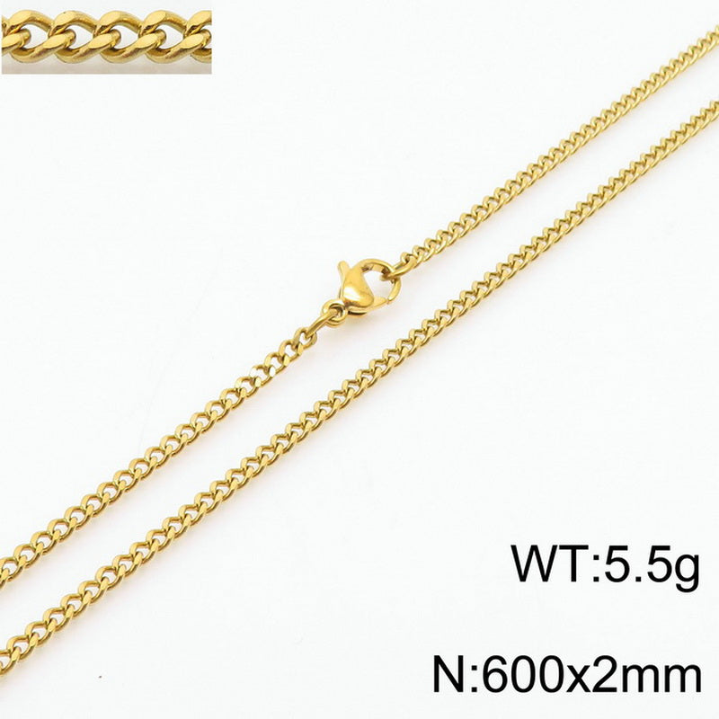 Simple Style Geometric Titanium Steel Plating Necklace 1 Piece