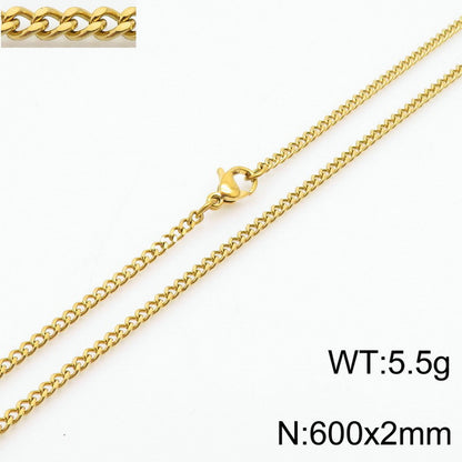 Simple Style Geometric Titanium Steel Plating Necklace 1 Piece