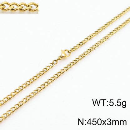 Simple Style Geometric Titanium Steel Plating Necklace 1 Piece