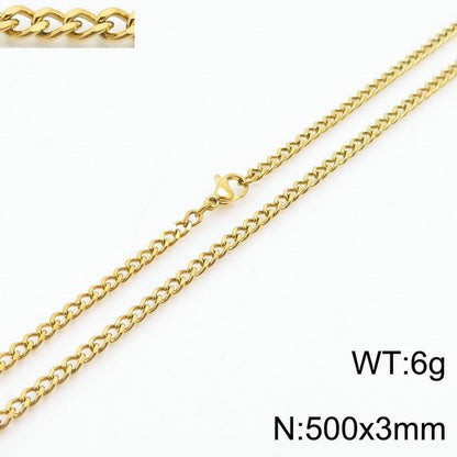 Simple Style Geometric Titanium Steel Plating Necklace 1 Piece