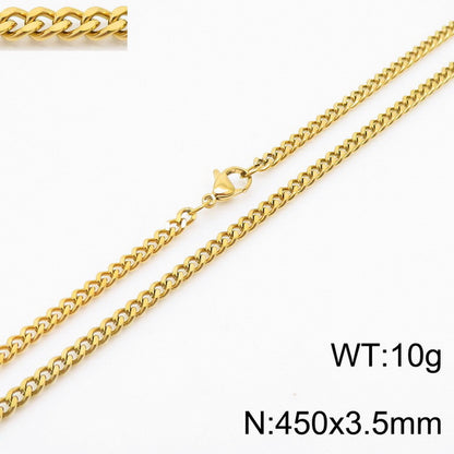 Simple Style Geometric Titanium Steel Plating Necklace 1 Piece