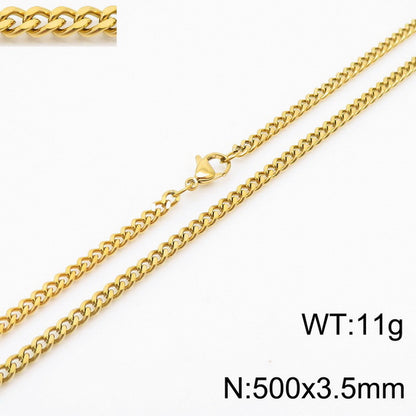 Simple Style Geometric Titanium Steel Plating Necklace 1 Piece