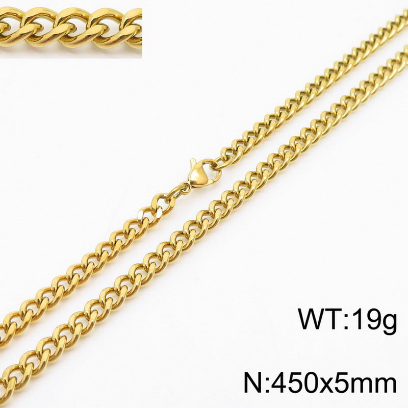 Simple Style Geometric Titanium Steel Plating Necklace 1 Piece