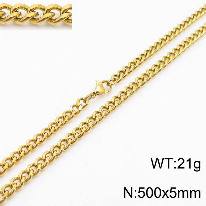 Simple Style Geometric Titanium Steel Plating Necklace 1 Piece