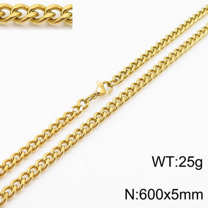 Simple Style Geometric Titanium Steel Plating Necklace 1 Piece