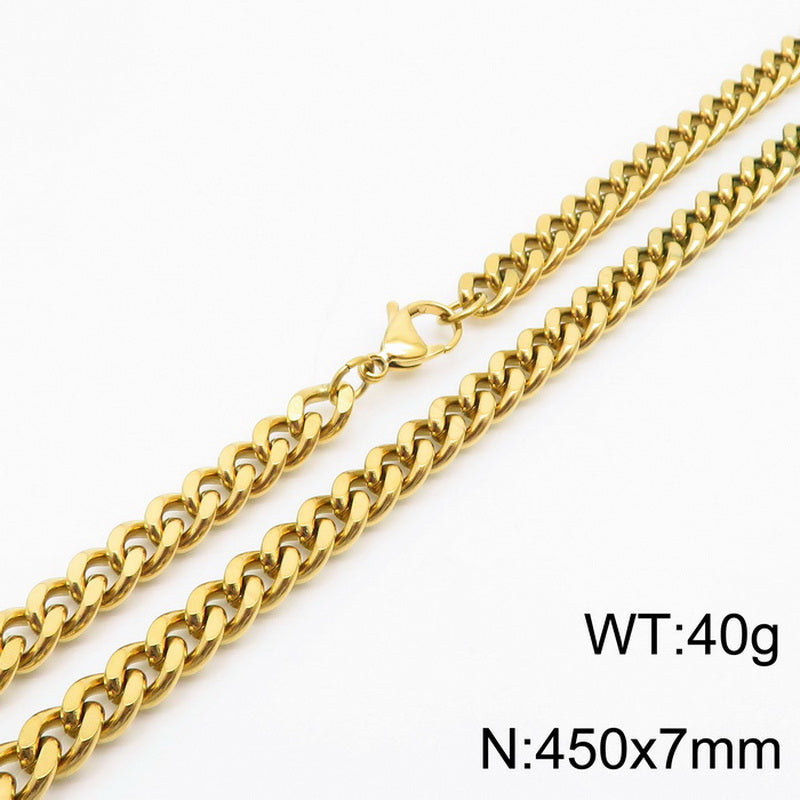 Simple Style Geometric Titanium Steel Plating Necklace 1 Piece