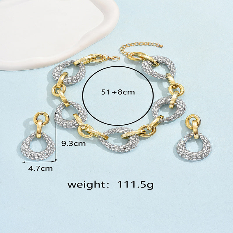 Elegant Luxurious Geometric Arylic Plating Gold Plated Silver Plated Women's Earrings Necklace