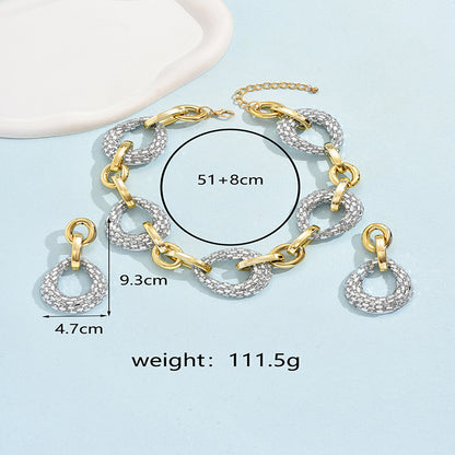 Elegant Luxurious Geometric Arylic Plating Gold Plated Silver Plated Women's Earrings Necklace
