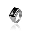 Simple Style Geometric Stainless Steel Polishing Men'S Rings