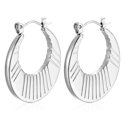 1 Pair Simple Style Classic Style Solid Color Plating Stainless Steel Gold Plated Earrings