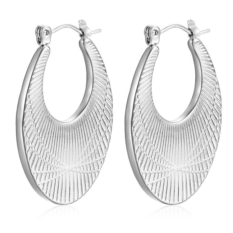 1 Pair Simple Style Classic Style Solid Color Plating Stainless Steel Gold Plated Earrings