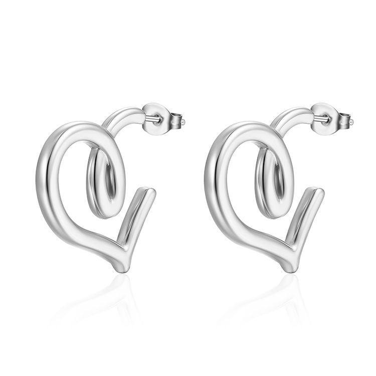 1 Pair Simple Style Classic Style Solid Color Plating Stainless Steel Gold Plated Earrings