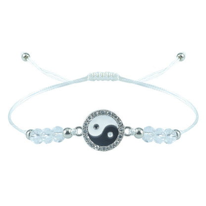 Simple Style Tai Chi Alloy Knitting Unisex Drawstring Bracelets