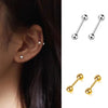 4 Pieces Simple Style Solid Color Stainless Steel Ear Studs