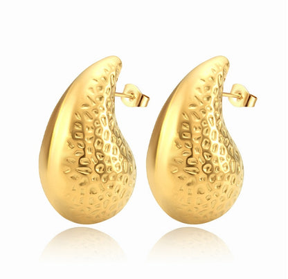 1 Pair Simple Style Classic Style Solid Color Plating Titanium Steel 18k Gold Plated Ear Studs