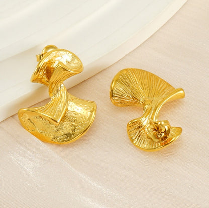 1 Pair Simple Style Classic Style Solid Color Plating Titanium Steel 18k Gold Plated Ear Studs