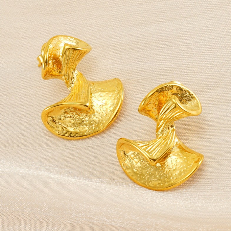 1 Pair Simple Style Classic Style Solid Color Plating Titanium Steel 18k Gold Plated Ear Studs