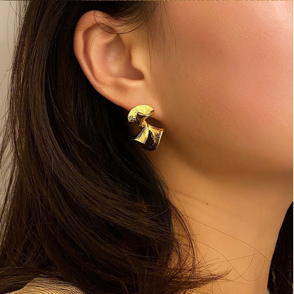 1 Pair Simple Style Classic Style Solid Color Plating Titanium Steel 18k Gold Plated Ear Studs