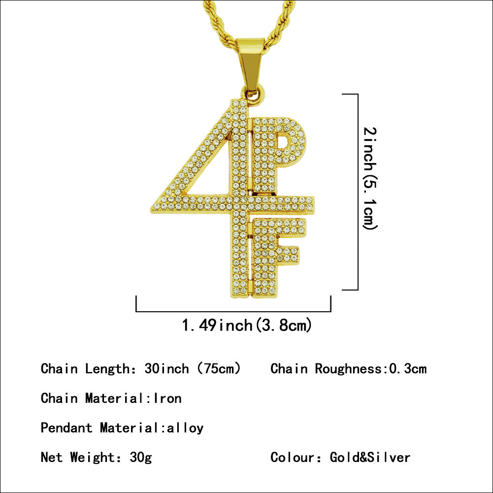 Simple Style Number Alloy Men's Pendant Necklace