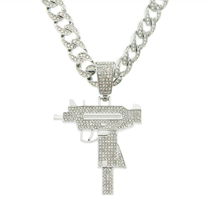 Hip-hop Solid Color Alloy Inlay Zircon Men's Pendant Necklace