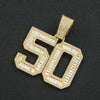 Hip-hop Number Alloy Inlay Zircon Men's Pendant Necklace