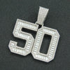 Hip-hop Number Alloy Inlay Zircon Men's Pendant Necklace