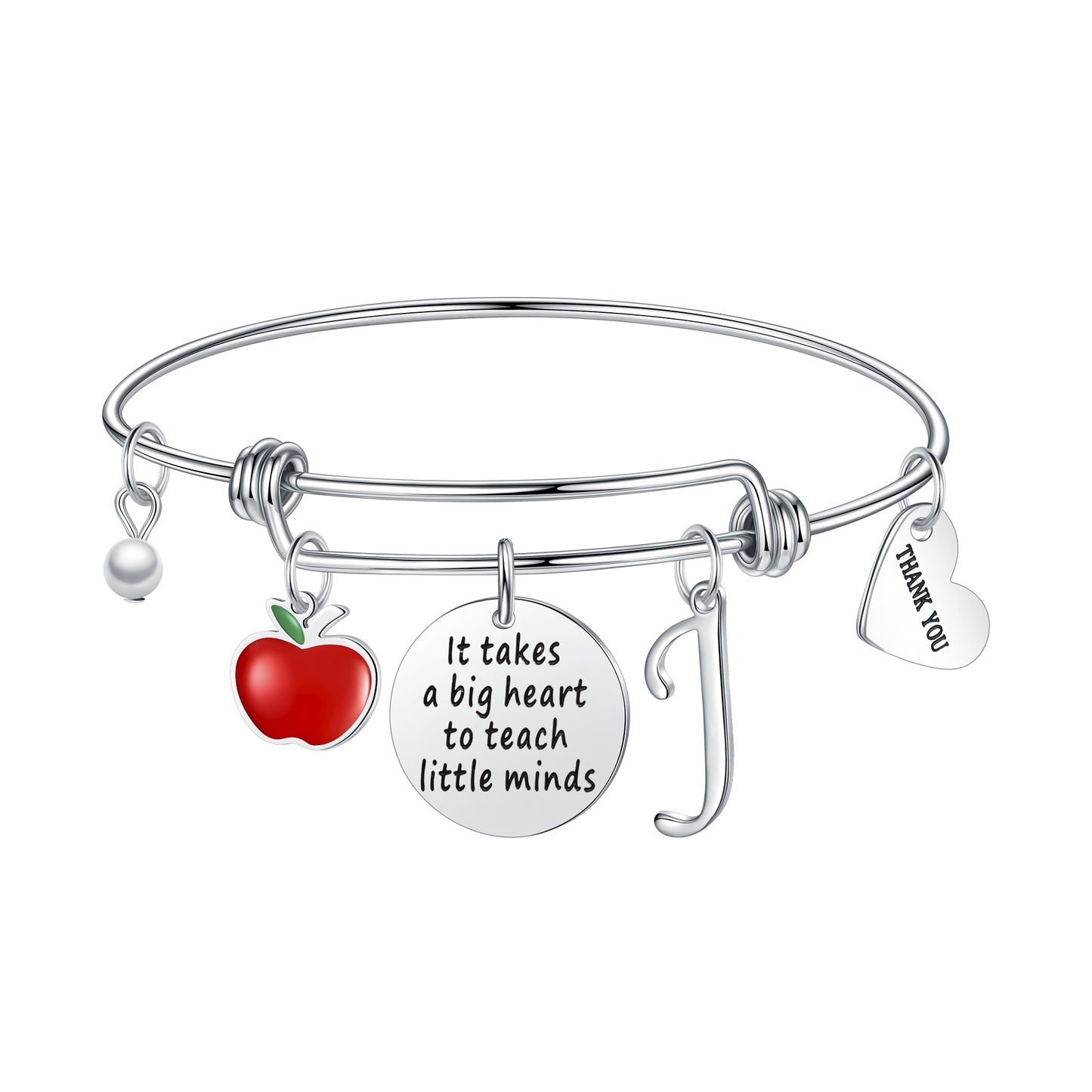 Casual Elegant Classic Style Letter Heart Shape Stainless Steel Plating Gold Plated Bangle