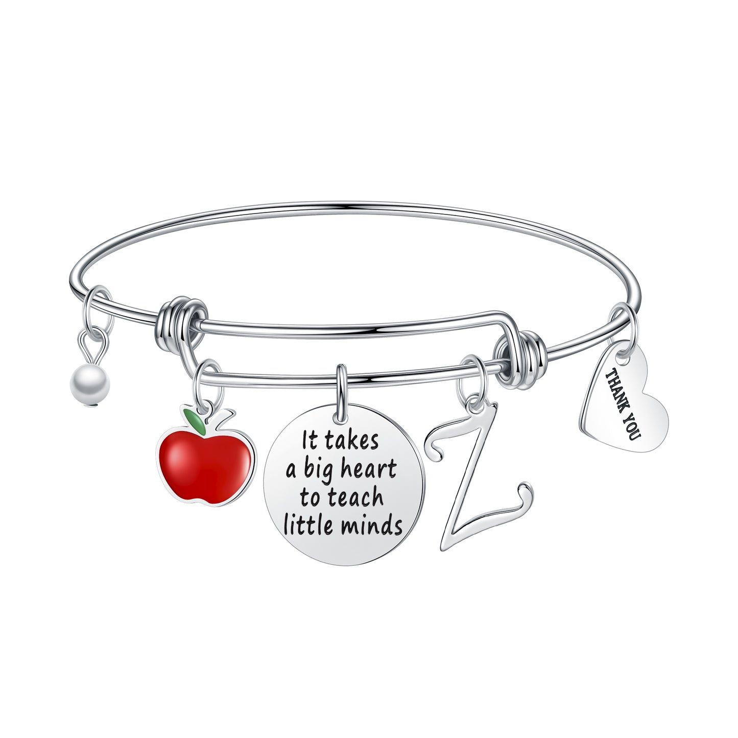 Casual Elegant Classic Style Letter Heart Shape Stainless Steel Plating Gold Plated Bangle