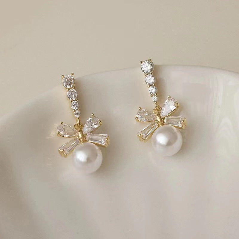 1 Pair Lady Sweet Butterfly Alloy Drop Earrings