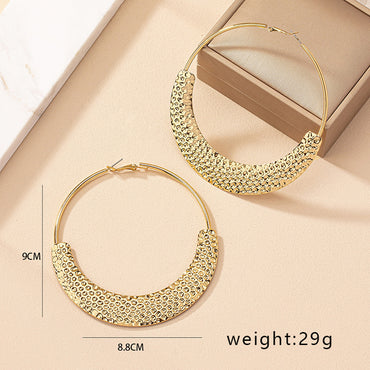 1 Pair Streetwear Circle Plating Iron Hoop Earrings