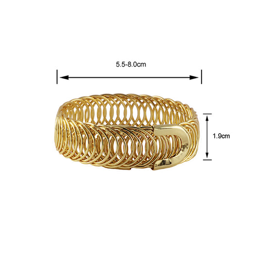 Elegant Simple Style Geometric Copper Plating Hollow Out 18k Gold Plated Bangle