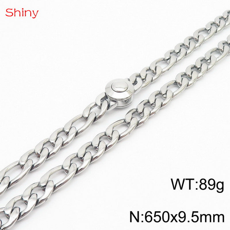 Casual Geometric Titanium Steel Polishing Necklace