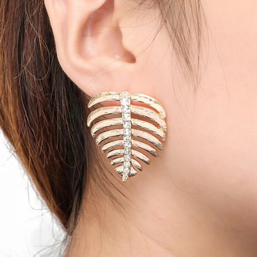 1 Pair Simple Style Solid Color Plating Inlay Alloy Artificial Rhinestones Gold Plated Ear Studs