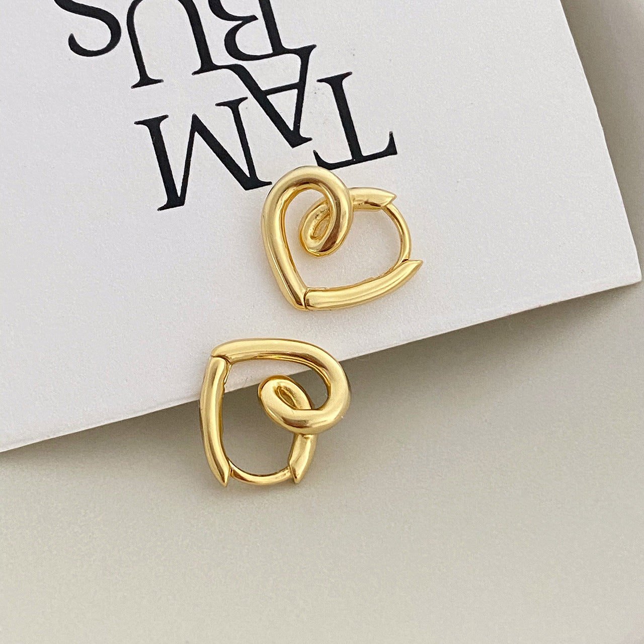 1 Pair Simple Style Heart Shape Plating Sterling Silver Gold Plated Ear Studs