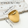 Casual Simple Style Commute Solid Color Stainless Steel Plating Gold Plated Rings