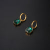 1 Pair Ig Style Elegant Square Plating Inlay Stainless Steel Zircon 18k Gold Plated Drop Earrings