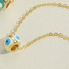 Simple Style Devil's Eye Copper Enamel Plating Zircon 14k Gold Plated Pendant Necklace