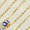 Simple Style Devil's Eye Copper Enamel Plating Zircon 14k Gold Plated Pendant Necklace