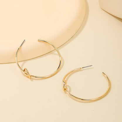 1 Piece Ig Style Simple Style C Shape Alloy Earrings