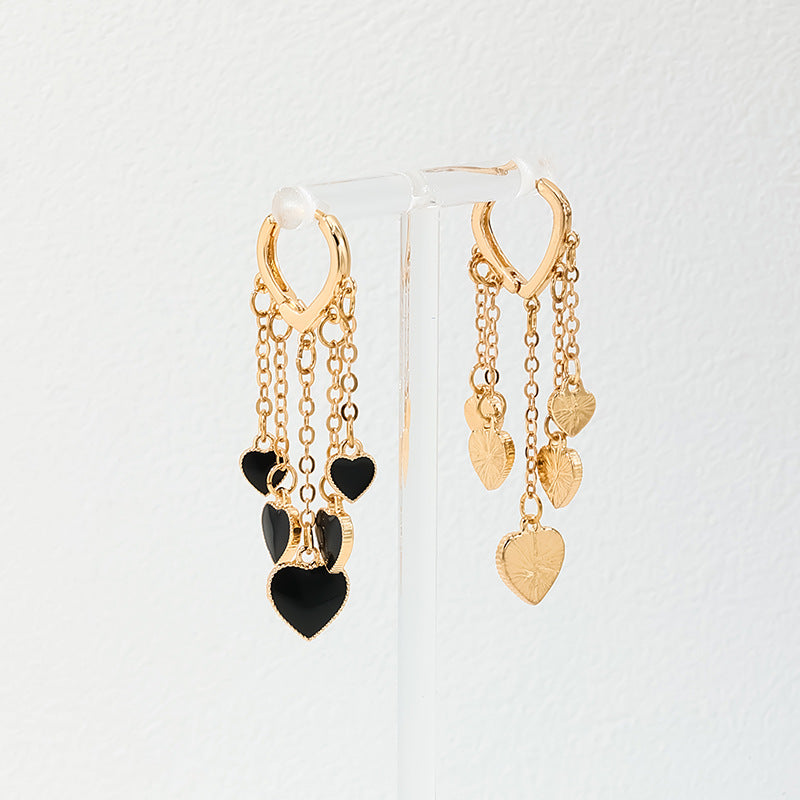 1 Piece Sweet Heart Shape Alloy Drop Earrings